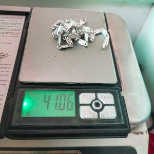 Slightly Used Pure Silver Figaro Chain 41.060 Gm