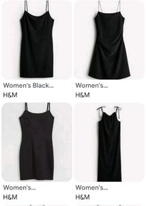 H&amp;M Black Spaghetti Strap Dress