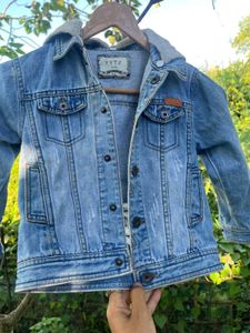 Kids Denim Jacket with Hood