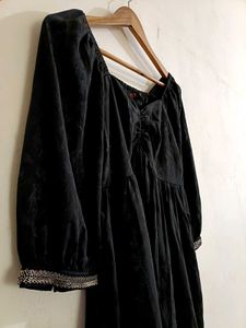 Chic Black Puff Sleeve Mini Dress(FIXED PRICE)