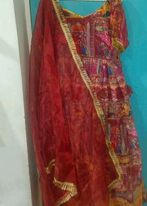 Stunning Red Anarkali suit!!!!