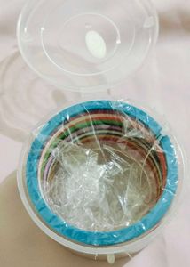 Colorful Stackable Bangles with Rhinestones