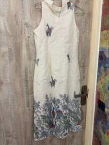 Elegant Cream Peacock embroidered Kurta
