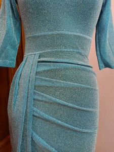 💙Sparkling Blue Off-Shoulder Dress💙