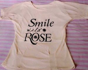 Cute "Smile Wild Rose" Graphic T-Shirt