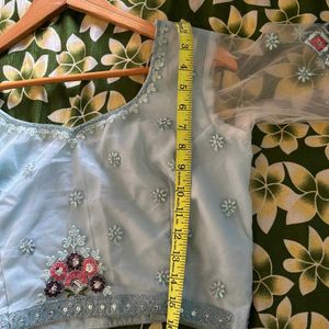 Sequined Lehenga Choli Set 🩵