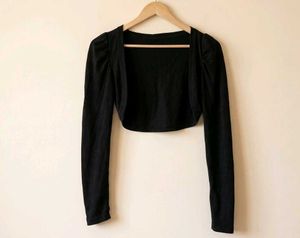 Splash Black Cropped Bolero