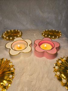 Flower Shaped Candle Holders