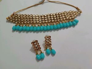Choker Sky Blue Set