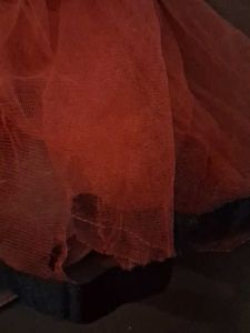 Red &amp; Black Embroidered Gown