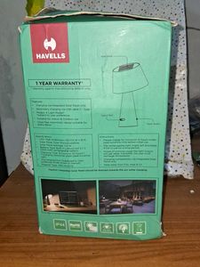 Stylish Black Havells Solar Table Lamp