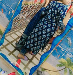 Beautiful Blue Printed Kurta Set