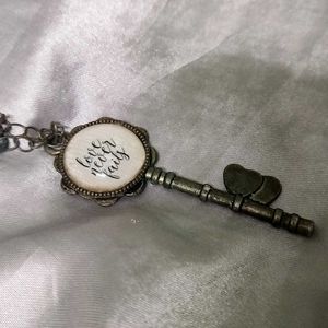 vintage key pendent necklace