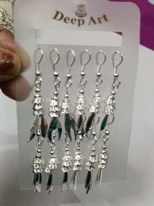 6 earrings combo set Silver Tassel Earring