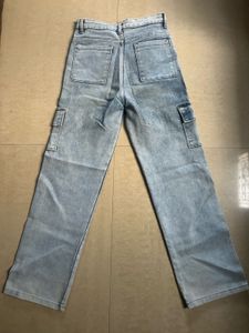 Light Wash Cargo Jeans