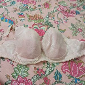 Pale Pink Floral Padded Bra