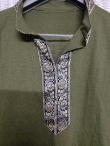 Green Kurta with Embroidery