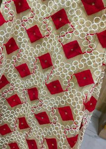 😍😍 Cream &amp; Red Ethnic Gown😍😍
