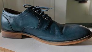 Blue Leather Formal Shoes