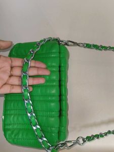 Green Quilted Chain Bag