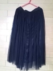 Black Tulle Midi Skirt