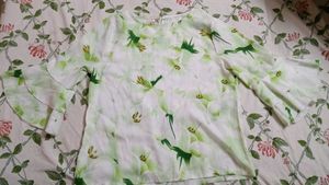 Chic White Floral Bell Sleeve Top