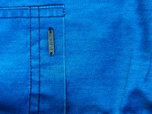 Men's Blue Denim Short Sleeve Shirt