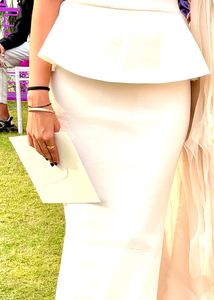 Elegant White Peplum Dress