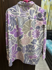 Stylish Floral Print Button-Up Shirt
