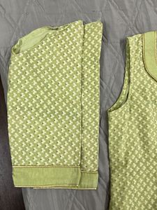Light Green Embroidered Kurta Set