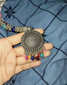 🪩 Oxidized Silver Pendant Necklace👇