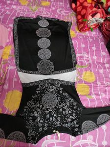 Black Long Kurti for Sale