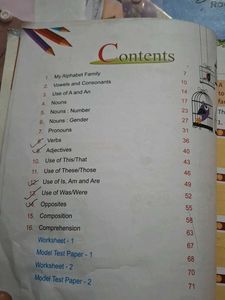 class 1Gem's English Reader ,grammar n workbook