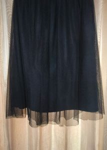 Black Net Skirt , Knee Length, Small Size
