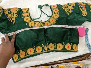 Green Embroidered Blouse