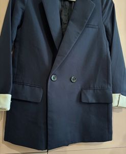 Navy Double-Breasted Blazer
