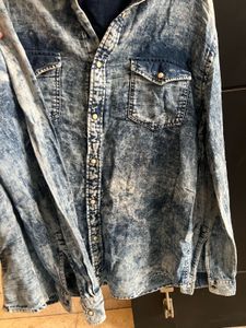 Men's Acid Wash Denim Shirt