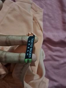 Peach Sheer Sleeve Top