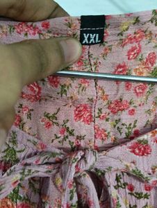 Floral Print Tie-Neck Blouse