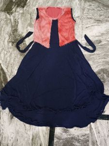 Chic Faux Fur Trimmed Maxi Dress