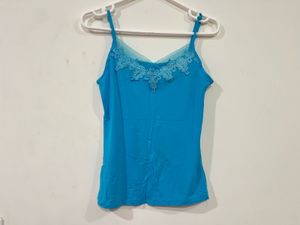 Turquoise Lace Cami Top