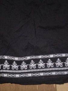 Chic Black Embroidered Off-Shoulder Dress
