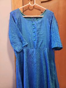 Elegant Blue Anarkali Kurta
