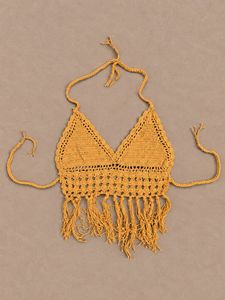 Crochet Crop Top with Fringe