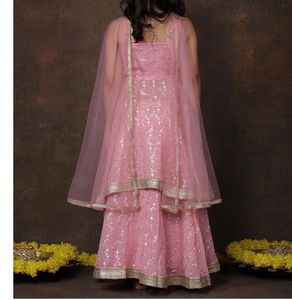 Stunning Pink Embroidered Kurta Set