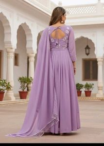 Elegant Lavender Anarkali Suit