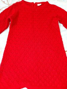 Red Knit Sweater dress
