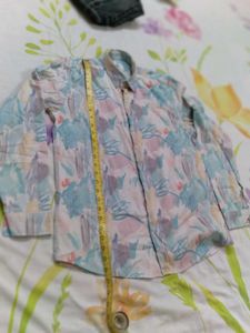 Abstract Print Button-Down Shirt