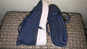 Navy Blue Canvas Sneakers