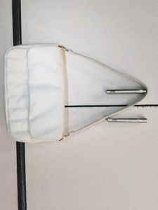 Stylish White Quilted Crossbody Bag